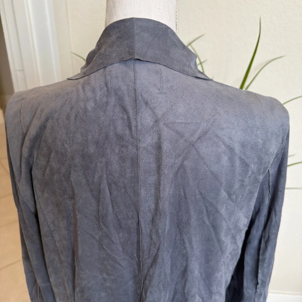 Bagatelle Draped Blue Women's Blazer - Picture 8 of 10